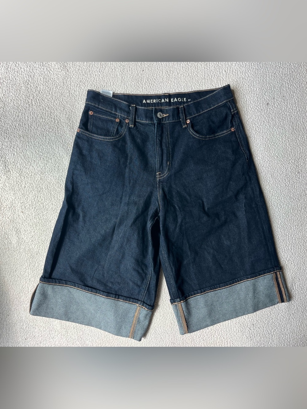American Eagle Denim Jorts Dark Blue Womens Size 2
